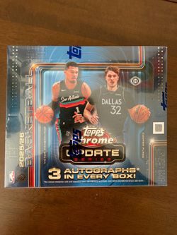 🔥 2025-26 Topps Chrome Update Basketball JUMBO Hobby Box Sealed | 3 Guaranteed Autos | Cooper Flagg