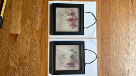 Merlot - Shiraz grape frosted glass pictures