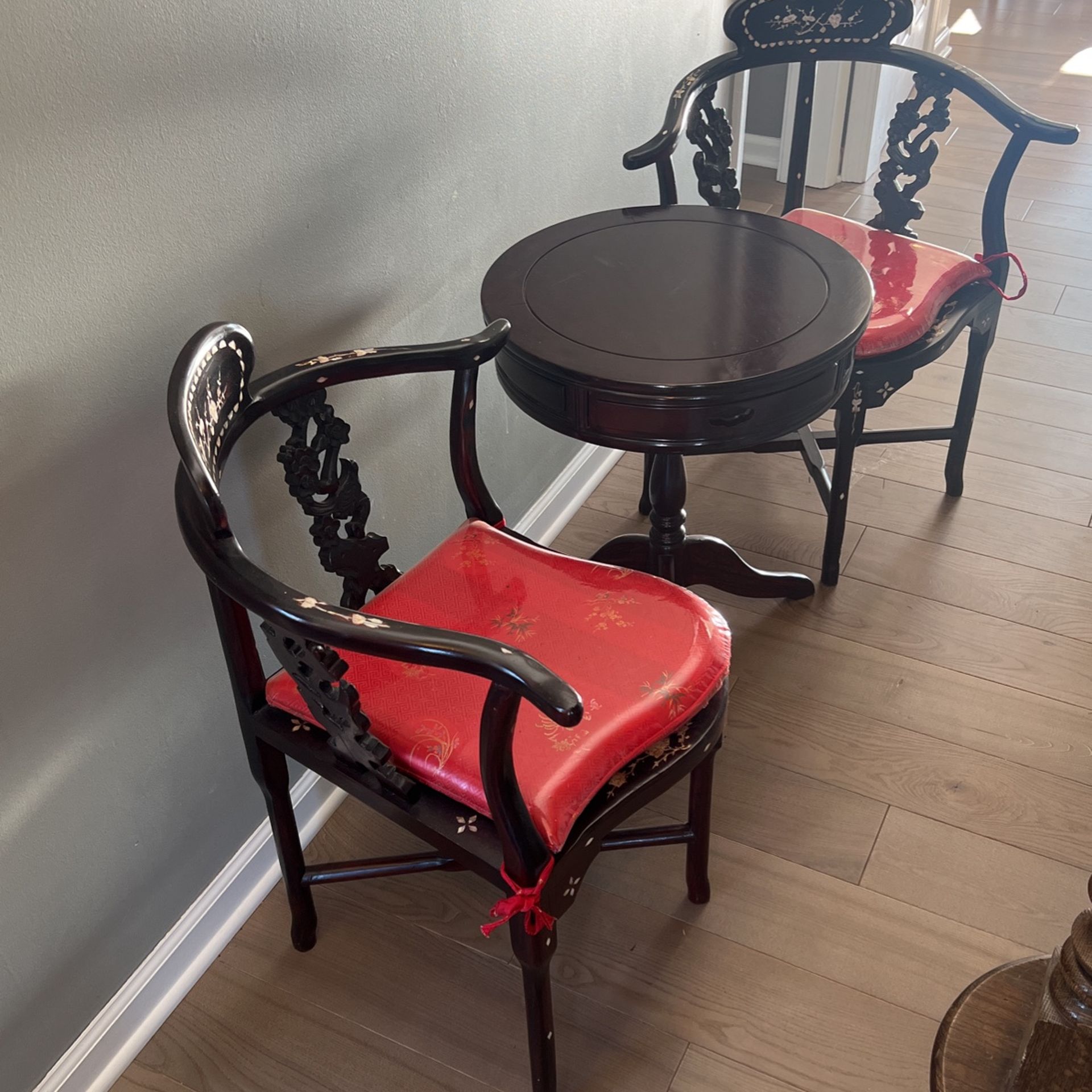 Rosewood Chairs And Coffee Table