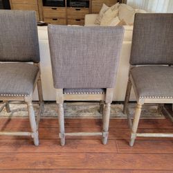 3 NEW Upholstered Counter Height Stools