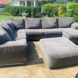 4 Pieces Soft Sofa Gray