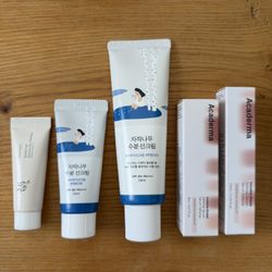 Round Lab Sunscreen and Acaderma Serum