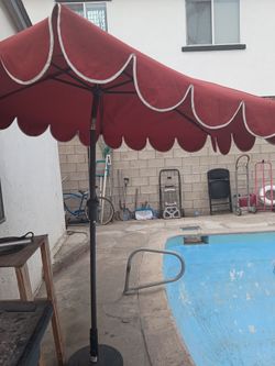 Red Portable table awning