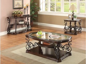 Sir Rawlinson Deep Merlot & Clear Sofa Table