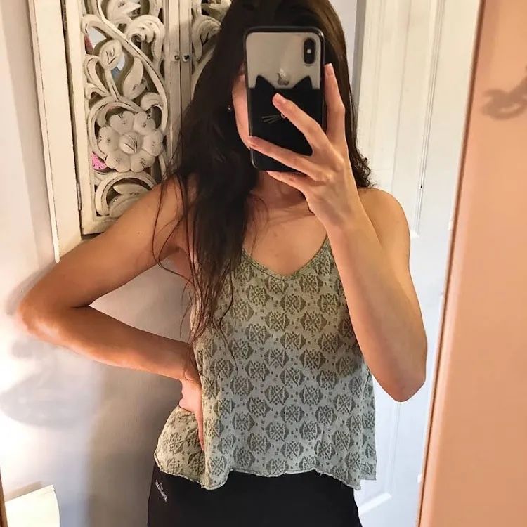 Hollister | Green Key Hole Tank Twisted Straps XS