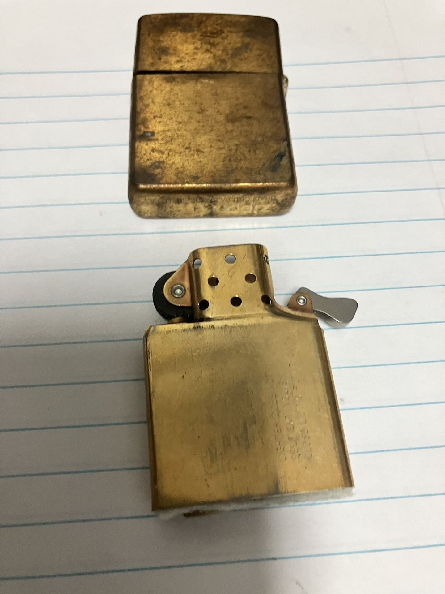 Brass zippo lighter vintage
