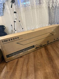 4PACK 1x4 LED Flat Panel Light Surface Mount, 3000/4000/5000k