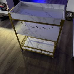 Bar Cart with Removable Tray
