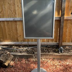 Double Sided Standalone Adjustable Height Frame Display 