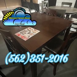 Four Chair Table Brown Dining Comedor Nuevo Cafe 