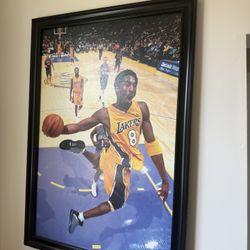 Kobe Bryant Framed Art Fair Condition 