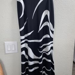 2XL Zebra Print Maxi Skirt