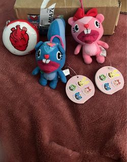 Happy Tree Friends Very Rare Plush And Pouch