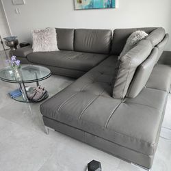 Moving / Grey L Shaped Double Sleeper Sofa