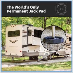 Four-Point RV Leveling System Featuring 10” Round Jack Feet, (4-Pack) 