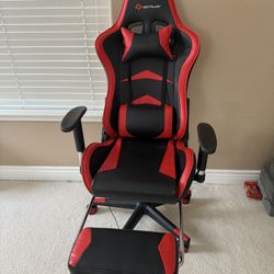 POWERSTONE Massage Gaming Chair with Footrest, Reclining Ergonomic Computer Chair