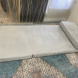 Soft Suede 3 Position Convertible Lounge Flip Chair into kids bed