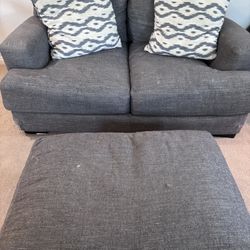 Loveseat with matching ottoman