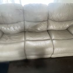Leather Sofa with 2 recliners