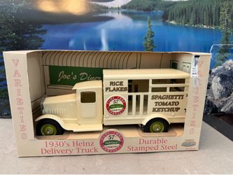 1930’s Heinz Delivery Truck Durable Stamped Steel Collectible Truck New Unopened. 12” Long.
