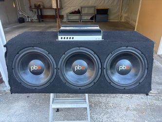 PowerBass Triple Subwoofer Box with Amplifier