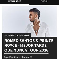 Romeo Santos And Prince Royce Concert Tickets