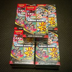 Pokemon Chaos Rising Booster Bundle Sealed 6 Packs Mega Evolution TCG