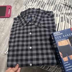 Gap Men's Plaid Button-Down Shirt