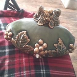 1958 Vintage Universal Statuary Green And Gold Fountain Wall