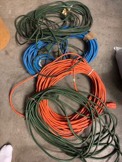 Extension Cord Lot – 4 Multiple Long Outdoor Extension Cords