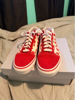 Red checkered vans