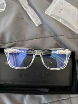 Clear/ Silver Chrome Heart Styles Glasses