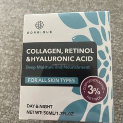Collagen, Retinol & Hyaluronic Acid (Deep Moisturizer Nourishment for Fine Lines and Wrinkles) 1.7 FL Ounces