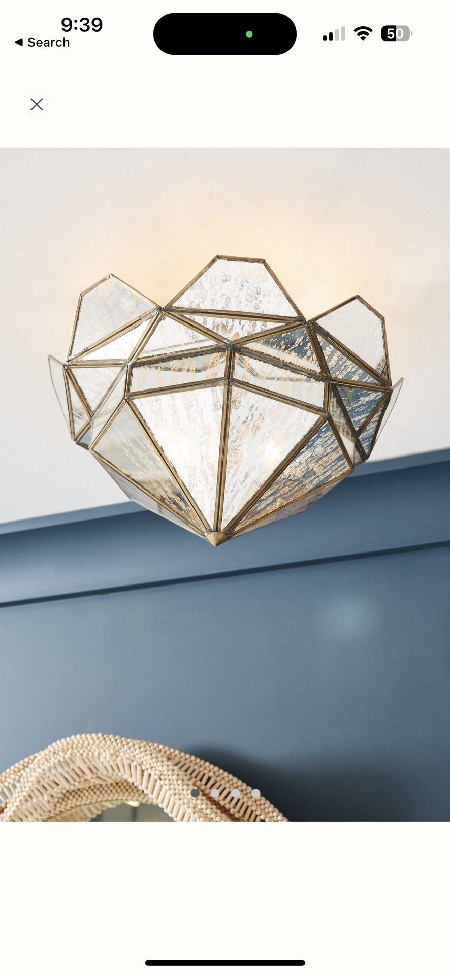 Anthropologie Marquise Lantern Flush Mount NEW IN BOX