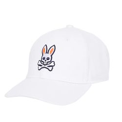 Psycho Bunny Men's Cotton Logo Baseball Cap Adjustable Strapback Hats B6A149W1HT