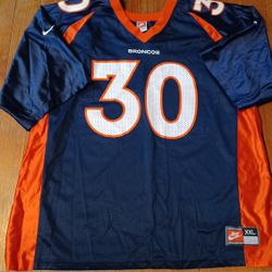Terrell Davis Men's Size 2XLARGE Nike Denver Broncos Jersey Blue Orange