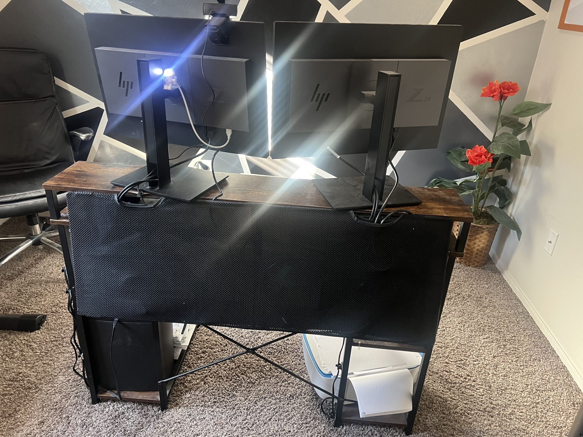 Desk With Cord Storage 