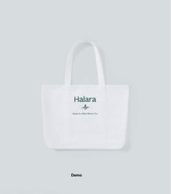 Halara Letter Print Casual Canvas Tote Bag