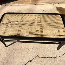 Cane Coffee Table – Black Frame