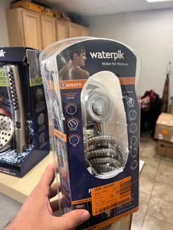 Waterpik 8-Spray Wall Mount Magnet Assist Multi Height Handheld Shower Head 1.8 GPM in Chrome