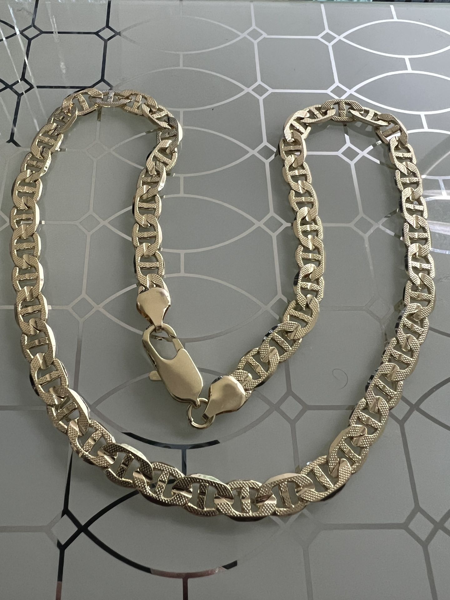 Mariner Men’s Gold Plated Chain Necklace 24” 9mm