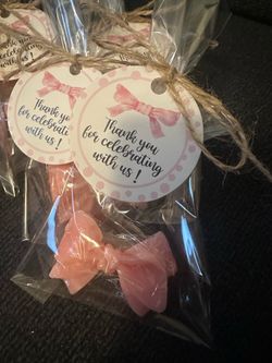Bow soap baby shower favor
