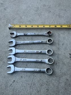 9/16" Combination Wrench Lot-sale. Asking 10.