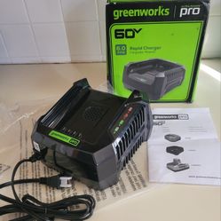 GreenWorks CH60R00 Pro 60v UltraPower Rapid Battery Charger NEW 