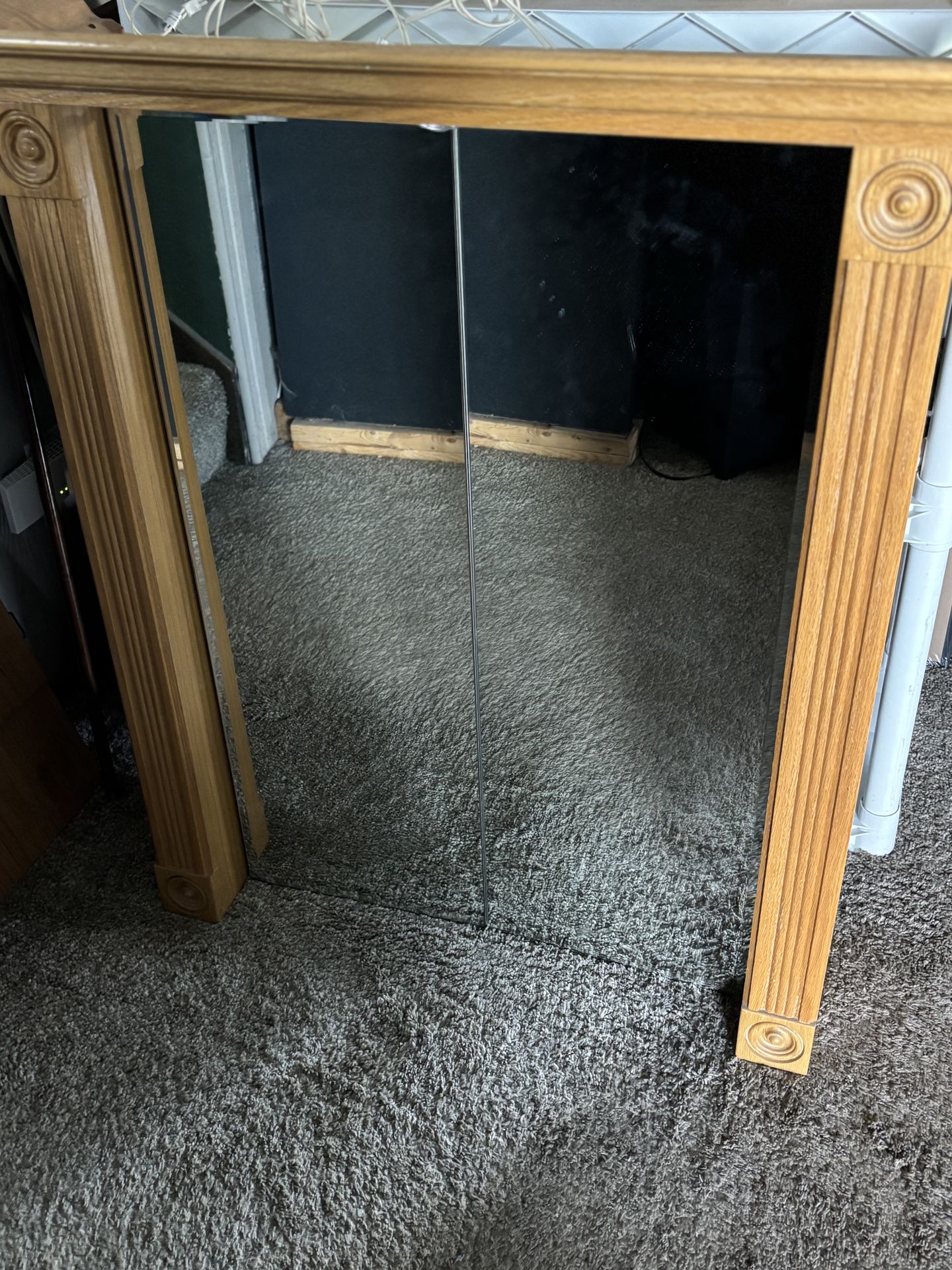 Bathroom mirror medicine cabinet