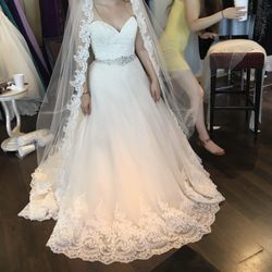 Lace and Ivory Wedding Dress