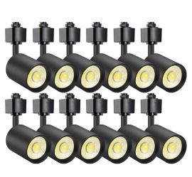 VANoopee 12-Pack 10W Dimmable LED Track Lighting Heads H Type Track Light Replacement Fixtures Bright 3000K Warm White