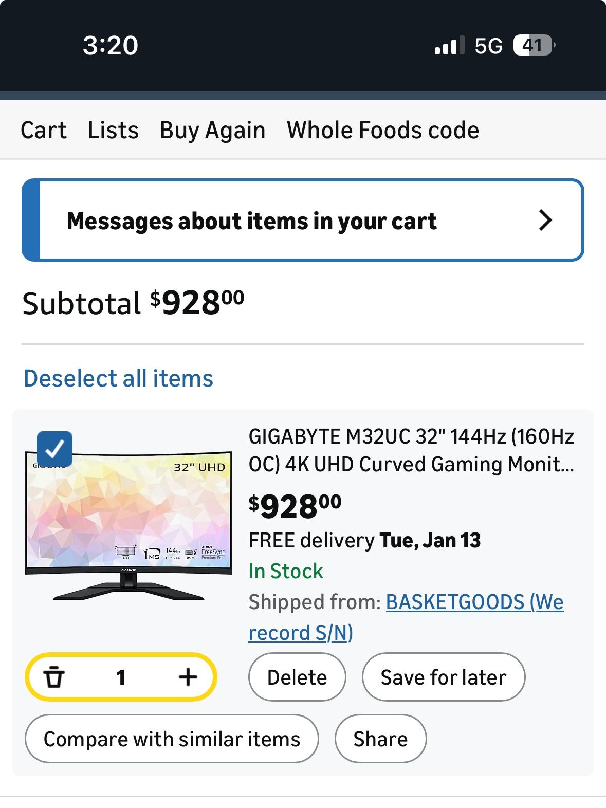 High End 4k Gigabyte Gaming Monitor