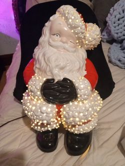 250.00

Ceramic Bisque Large Winking Vintage Santa Claus Hand Painted Finished Ready to Display
 Lights Up Plugs In And Is Perfect RAREEEEE