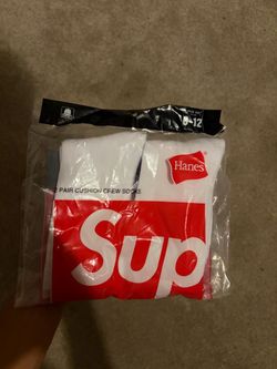 White supreme socks